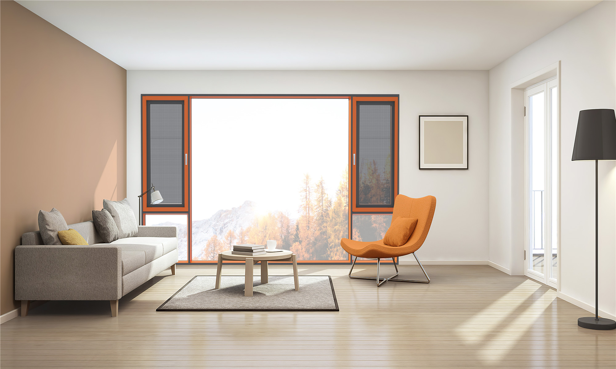 42单开防盗纱门窗